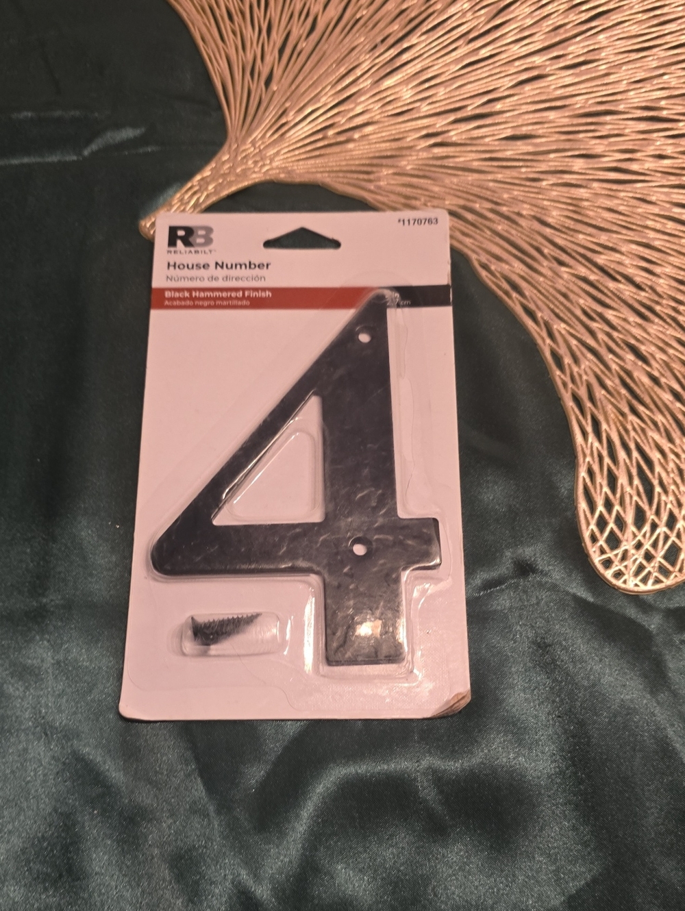 Black House Number '4' - Bold Modern Accent